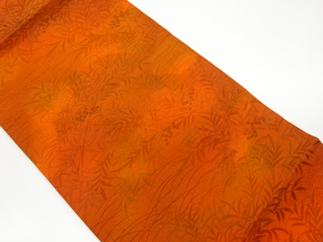 南天模様織出し名古屋帯